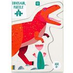 Talking Tables 52-piece Tyrannosaurus Rex Shaped Dinosaur Jigsaw Puzzle And Poster Educational Games For Kids