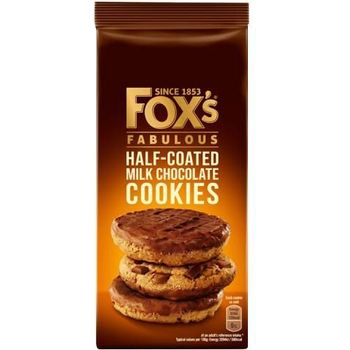 Fox’s Fabulous Half Coated Milk Chocolate Cookies 175g