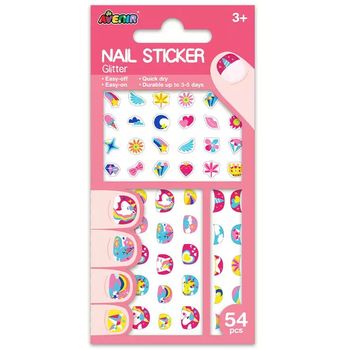 Avenir Small Nail Stickers Unicorn Glitter