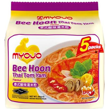 Myojo Bee Hoon Tom Yam Instant Noodles 5 x 60g