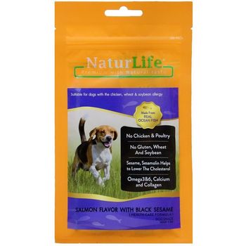 NaturLife Dog Treat Salmon Flavor with Black Sesame 55g