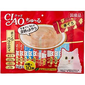 Ciao Chu Ru Tuna Scallop Jumbo Mix Cat Treat Sachets 14g