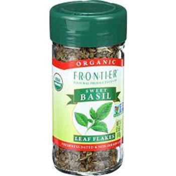 Frontier Organic Sweet Basil Spice Leaf Flakes 0.56 Ounces