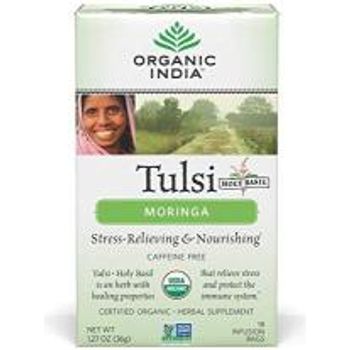 Organic India Tulsi Tea Organic Moringa Tea Bags 18 Count