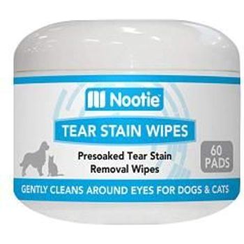 Nootie Tear Stain Wipes For Dogs Cats 60ct