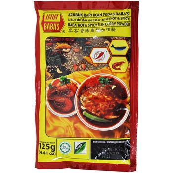 Baba's Fish Curry Powder Hot And Spicy 125g