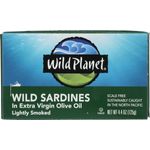 Wild Planet Lightly Smoked Wild Sardines in Extra Virgin Olive Oil 125g