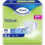 Tena Value Unisex Adult Tape Diapers Size M 12 per pack