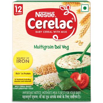 Nestle Cerelac Baby Cereal With Milk Multigrain Dal Veg 300g