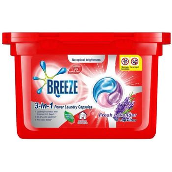 Breeze 3 in 1 Power Laundry Capsules Formulate With Naturally 18 Sachet 216g