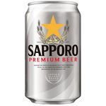 Sapporo Premium Draft Beer Can 330ml 5% Abv