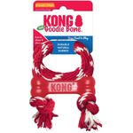 Kong Goodie Bone With Rope Dog Toy Red Extra Small