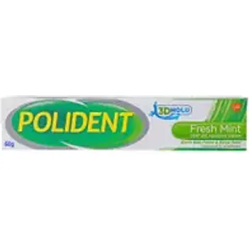 Polident Denture Adhesive Cream Fresh Mint 60g