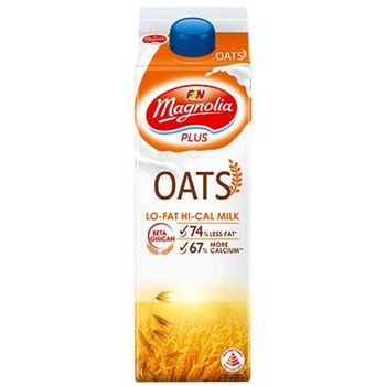 F&N Magnolia Plus Low Fat Hi Cal Uht Milk with Oats 1l