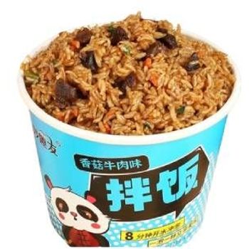 Qu You Instant Mixed Rice Mushroom Beef Flavor 103g