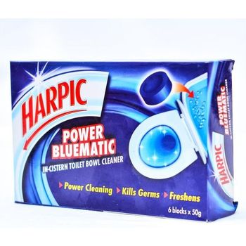 Harpic Power Bluematic In Cistern Toilet Bowl Clearner 6x50g