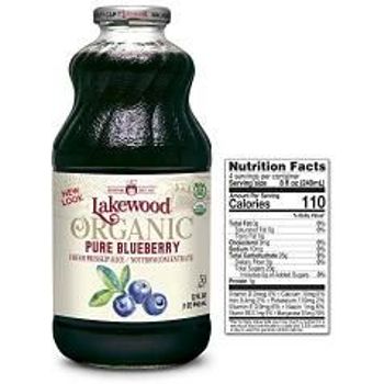 Lakewood - Organic Juice Press, Pure Blueberry Juice (32oz)