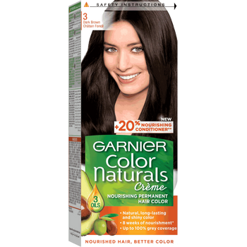 Garnier Color Naturals Creme Shade 3 Darkest Brown 60g