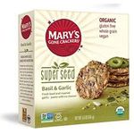 Mary's Gone Crackers Super Seed Crackers Organic Plant Based Protein Gluten Basil And Garlic 5.5 Ounce