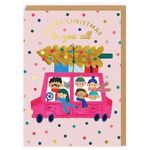 Ohh Deer Merry Christmas Pink Family Car