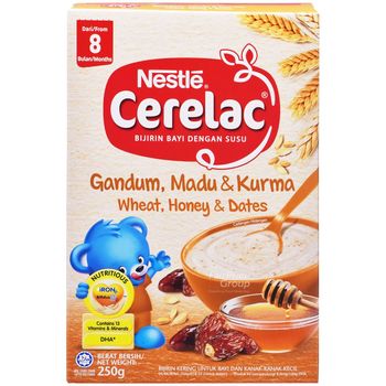 Nestle Cerelac Cereal Wheat Honey Dates 250g
