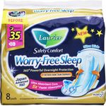 Laurier Worryfree Sleep Gathers Night Pads 35cm