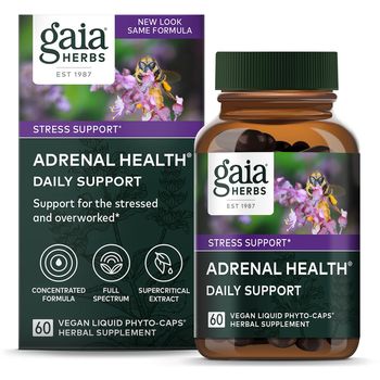 Gaia Herbs - Stress Support, Adrenal Health Daily Support (60 Liquid Phyto-Caps)