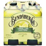 Bundaberg Sparkling Fruit Lemon Lime And Bitters 4 x 375ml