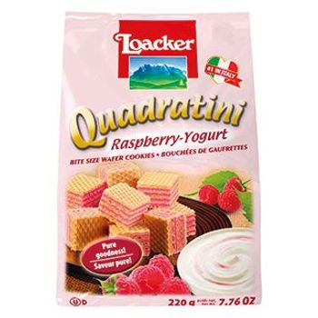 Loacker Quadratini Raspberry Yoghurt Wafers 220g