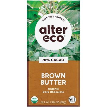 Alter Eco Dark Salted Brown Butter Organic Chocolate Bar 80g