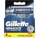 Gillette Mach3turbo Pack Of 4spare Blades