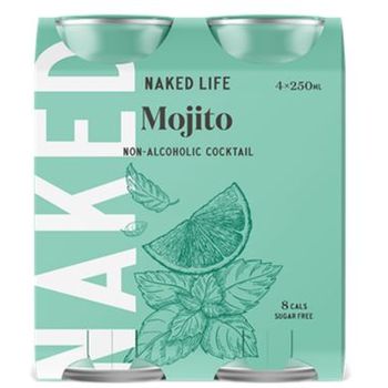 Naked Life Non-Alcoholic Cocktail Mojito Spritz 4 x 250ml