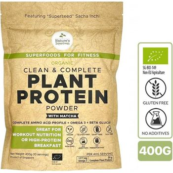 Nature's Superfoods Organic Plant Protein Powder With Matcha 400g
