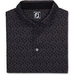 FootJoy Lisle Beach Print Self Collar Shirt 82281 Charcoal / Black