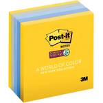 3M Post-it Super Sticky Notes, 654-5SSNY, 3 x 3", New York Collection, 5Pads / Pack