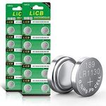 LiCB 20 Pack LR1130 AG10 1.5V Long Life Alkaline Button Cell Batteries