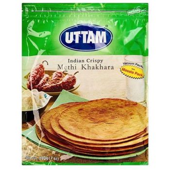 Uttam Indian Crispy Methi Khakhra 200g
