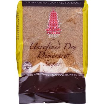 Pagoda Unrefined Dry Demerara Sugar 500g