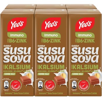 Yeo's Immuno Chocolate Soy Milk 6pcs 250ml