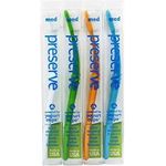 Preserve Medium Toothbrush 6 Pack Assorted Colors