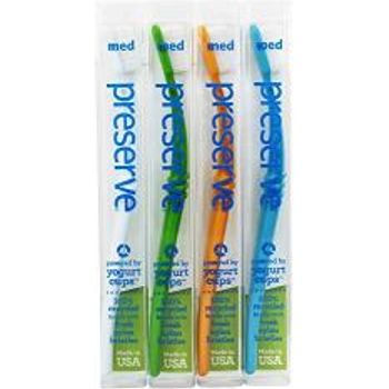 Preserve Medium Toothbrush 6 Pack Assorted Colors
