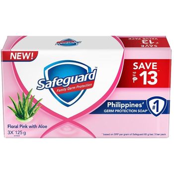 Safeguard Floral Pink with Aloe Tripid Bar Soap 125g