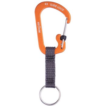 Nite ize Slidelock Keyring 3 Aluminum Orange