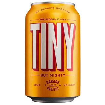 Garage Project Tiny But Mighty No Regrets Hazy IPA 330mL ABV less than 0.5%