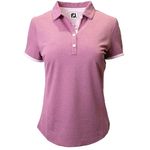 FootJoy Houndstooth Trim Pique Women's Polo Pink