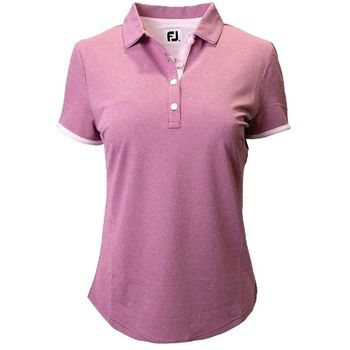 FootJoy Houndstooth Trim Pique Women's Polo Pink