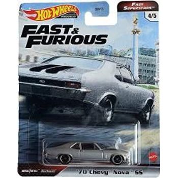 Mattel HW The Fast and the Furious Premium Fast Super Stars 70 Chevy Nova SS Toy