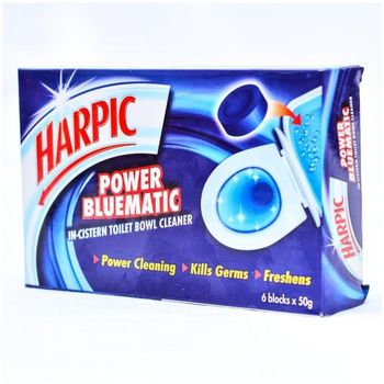 Harpic Power Bluematic In Cistern Toilet Bowl Clearner 6x50g