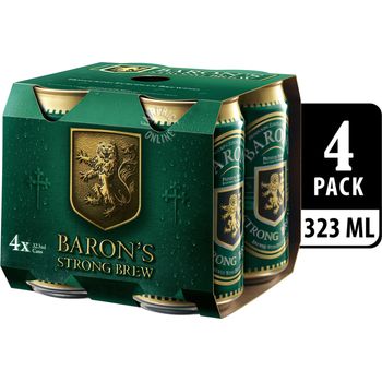 Baron's Can Beer Strong Brew 4 x 323ml