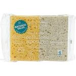 Natural Value Dual Surface Cellulose Sponges 4 Sponges